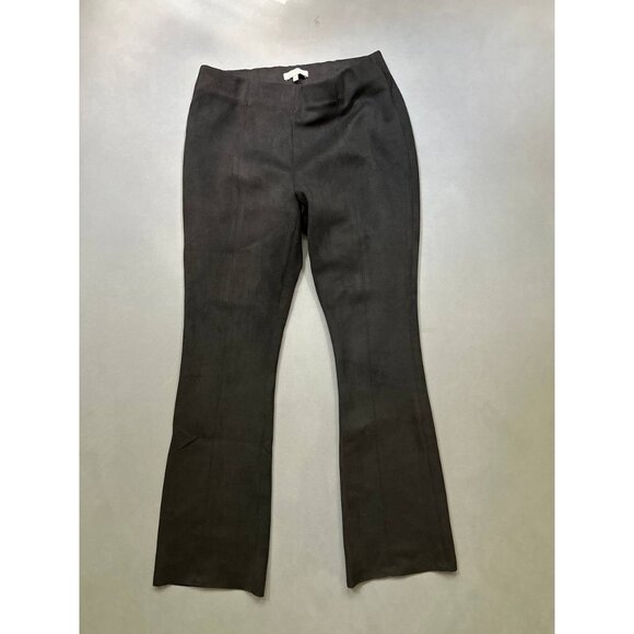Ann Mashburn Pants - Ann Mashburn Faye Seamed Pants Black Vegan Suede Small